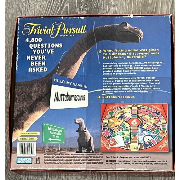 TRIVIAL PURSUIT‎ 6 General Knowledge Trivia Strategy Board Game Partially Sealed - Picture 8 of 13